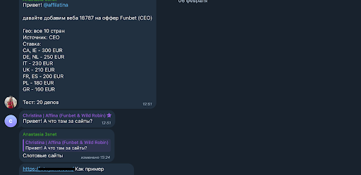 Сеть 3SNET крайне не рекомендует сотрудничество с Affina: ничего, кроме отсутствия аргументации, непрофессиональной и пренебрежительной коммуникации со стороны партнёрки, а также потери времени / усилий / ДЕНЕГ, вы не получите! 