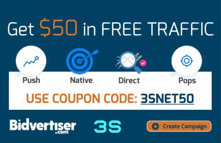Промокод на скидку в BidVertiser ищите на 3SNET!